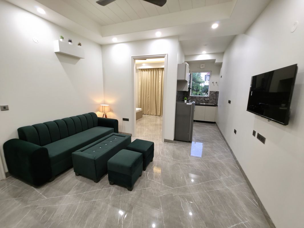 1 BHK for rent in Indira Colony, Gurugram — furnished — 740 sq.ft