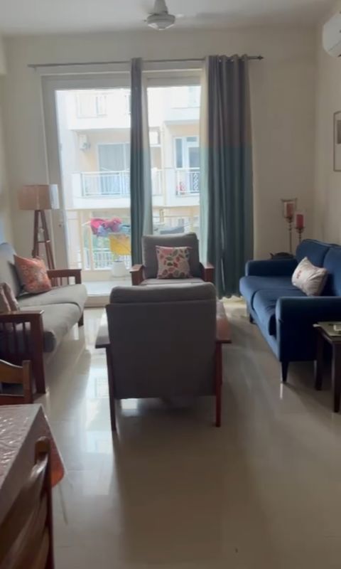 3 BHK for rent in Sector 77, Gurugram — semi-furnished — 1450 sq.ft — Emaar Palm Hills