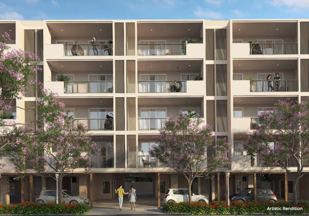 4 BHK for rent in Sector 93, Gurugram — semi-furnished — 1630 sq.ft — DLF Garden City Enclave Floors